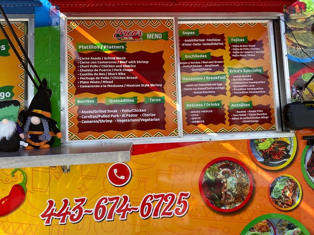 Erica's Mexican Food Menu image 1